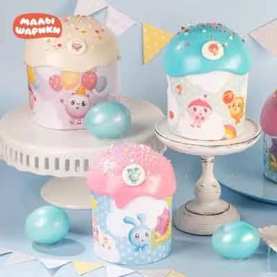 Форма бум. для кулича 70*85мм Малышарики Форма бум. для кулича 70*85мм Малышарики
